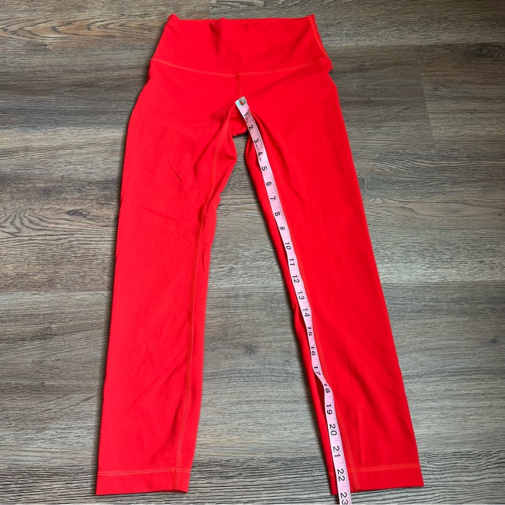 Lululemon Wunder Train High Rise Crop 23” Hot Heat Red Size 4 - Picture 8 of 8